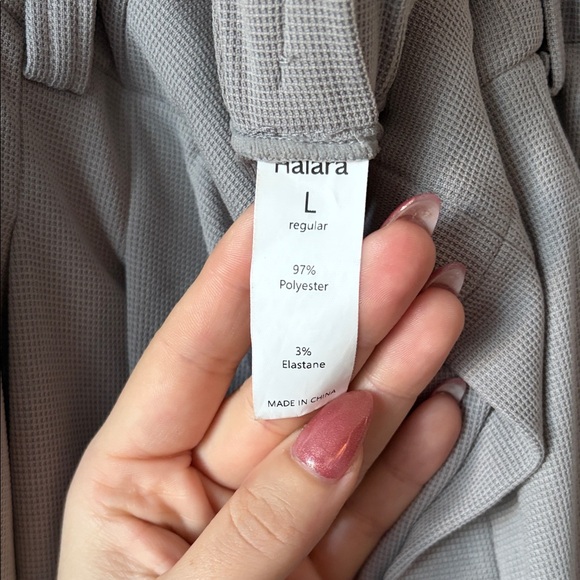 Halara Flex™ High Waisted Pocket Wide Leg Waffle Work Pants - Picture 6 of 10